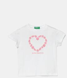 Benetton gyerek pamut póló fehér, 3JERG10J3 - fehér 90