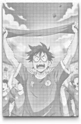  PontPöttyöző - Futballrajongó Méret: 40x60cm, Keretezés: Műanyagtáblával, Szín: Kék