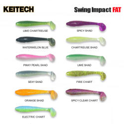 Keitech Swing Impact Fat 3, 3" Electric Chart (sf33fms07t)
