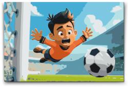  Festés számok szerint - Focikapus Méret: 40x60cm, Keretezés: Keret nélkül (csak a vászon)