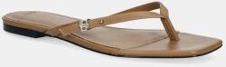 BOSS bőr flip-flop Charlize barna, női, lapos talpú, 50542228 - barna Női 40