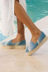 Manebi espadrilles Double Sole Espadrilles platformos, H 4.7 D0 - kék Női 38