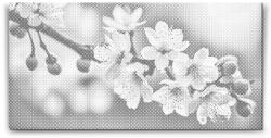 PontPöttyöző - Sakura tavaszi virágai Méret: 40x80cm, Keretezés: Műanyagtáblával, Szín: Fekete