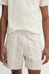Abercrombie & Fitch vászonkeverék rövidnadrág bézs, férfi, KI128-5063 - bézs S
