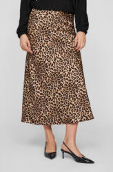 Ie Traditionala FustAƒ Midi SatinatO cu Print Leopard