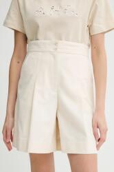 APC A. P. C. pamut rövidnadrág short orlane női, bézs, sima, magas derekú, COHFU. F10214 - bézs 38