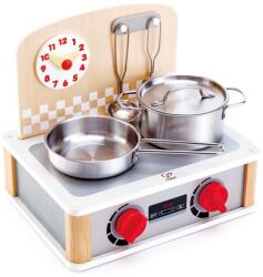 Hape Set de joaca din lemn Hape - Mini aragaz si ustensile (E3151A) Bucatarie copii