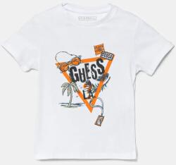 GUESS gyerek pamut póló fehér, nyomott mintás, N5GI05 K8HM4 - fehér 113-118