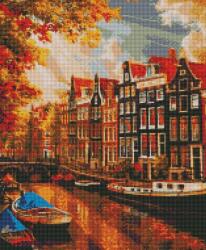 Figured Art Set goblen cu diamante, cu sasiu, Soarele in Amsterdam, 40x50 cm (DP-FA10237-Y)