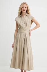 APC A. P. C. pamut ruha robe athena zöld, midi, harang alakú, COEVD. F35149 - zöld 34