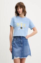 Tommy Jeans pamut póló női, DW0DW20424 - kék XS