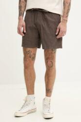 Abercrombie & Fitch vászonkeverék rövidnadrág barna, férfi, KI128-5064 - barna S