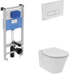 Ideal Standard ProSys - Set de instalare încastrată ProSys, toaletă și capac Connect Air, clapetă Oleas M1, Aquablade, SoftClose, crom R040401 (R040401)