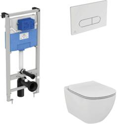 Ideal Standard ProSys - Set de instalare încastrată ProSys, toaletă și capac Tesi, clapetă Oleas M1, Aquablade, SoftClose, crom R038901 (R038901)