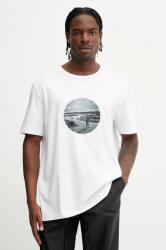BOSS Green t-shirt fehér, férfi, nyomott mintás, 50537847 - fehér S