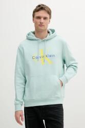 Calvin Klein felső türkiz, férfi, nyomott mintás, kapucnis, LV040BM800 - türkiz S