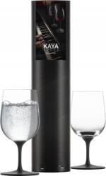 Eisch KAYA BLACK 2 db ásványvizes pohár díszhengerben 3, 4dl 165 mm (77350017)