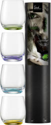 Eisch JESSICA 4 db pohár különböző színekben díszhengerben 3, 6dl 95 mm (45310719)