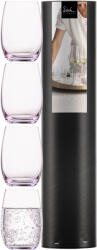 Eisch LIGHT 4 db pohár mályva díszhengerben 3, 4dl 105 mm (78550084)
