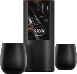 Eisch KAYA BLACK 2 db pohár díszhengerben 3, 6dl 95 mm (77310713)