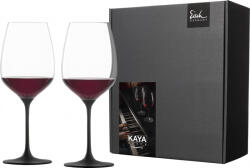 Eisch KAYA BLACK 2 db vörösboros pohár díszdobozban 6dl 238 mm (77350019)