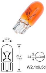ELTA 12V 5W W2.1x9.5d Amber Izzó