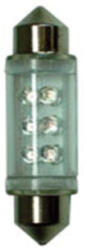 Jacky 78083 12V 6 LED-es kék szofita izzó, 36 mm, 2 db/csomag