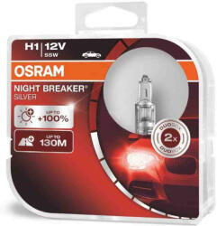 OSRAM Night Breaker Silver H1 12V 55W Halogén Izzó (2 db)