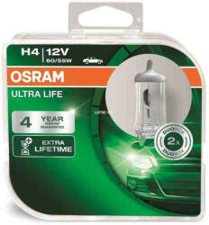 OSRAM Ultra Life H4 12V 60/55W Halogén Izzó (2 db)