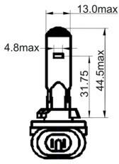 SCT 12V 27W H27W/2 PGJ13 Halogén Izzó