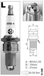 Brisk LR15TC gyújtógyertya (4 db-os csomag)