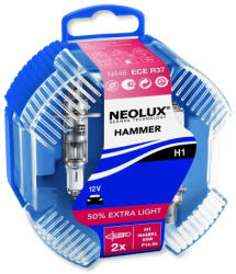 NEOLUX Extra Light N448EL H1 12V 55W Halogén Fényszóró Izzó (+50%, 2 db-os csomag)