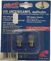 Alpin 81255 12V BA9S 7 színű tölcséres izzó