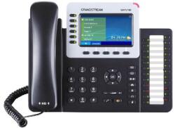 Grandstream GXP2160, 4, 3" TFT sávos kijelző, 6 SIP fiók, 5 prog. óra, 24 BLF, BT, két Gbit port, PoE GXP2160