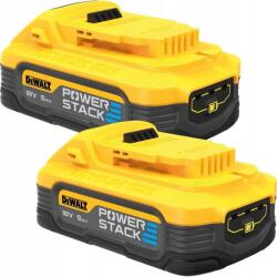 DEWALT 2 db PowerStack 18V 5, 0Ah DeWALT DCBP518H2 akkumulátor szett (DCBP518H2)
