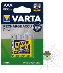 VARTA Elem micro tölthető VARTA Recharge Accu Power AAA 4x800 mAh