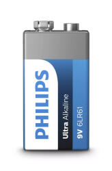 Philips 6LR61E1B/10 Ultra Alkaline elem (6LR61E1B/10)