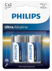 Philips BATERIE ULTRA ALKALINE LR14 C BLISTER 2 BUC Philips PBATERIE ULTRA ALKALINE LR14 C BLISTER 2 BUC (PH-LR14E2B/10) Baterii de unica folosinta