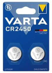 VARTA CR2450 lítium gombelem, 3 V, 560 mA, 2 db, Varta BR2450, DL2450, ECR2450, KCR2450, KL2450, KECR2450, LM2450 - conrad