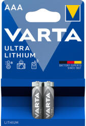 VARTA Elem AAA mikro LR03 2 db/csomag, Varta Ultra Lithium (57374)