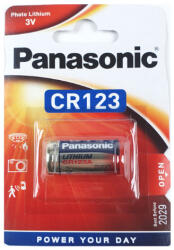 Panasonic CR123A elem (Shelly H&T és Shelly Flood szenzorhoz) (PAN-BAT-CR123)