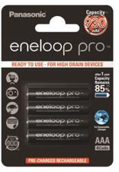 Panasonic Tölthető elem, AAA mikro, 4x930 mAh, PANASONIC "Eneloop PRO (ELAKU03)