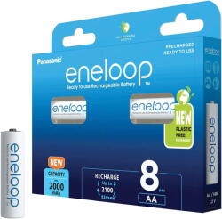 Panasonic Eneloop, rechargeable battery (AA (Mignon), 8 pieces) (BK-3MCDE/8BE)