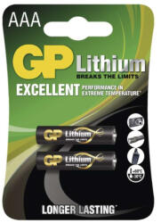 GP Batteries Lítium elem HR03 (AAA) 2db/bliszter (B15112) - mi-one