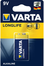 VARTA Elem 9V-os 6LR61 E Longlife 1 db/csomag, Varta (4122101411) - iroszer24