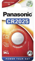 Panasonic CR2025 3V lítium gombelem 1db/csomag (CR2025-1B-PAN)