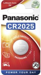 Panasonic CR2025 3V lítium gombelem 1db/csomag (CR-2025EL/1B) - lenser