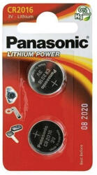 Panasonic lítium elem (gombos) CR-2016EL / 2B 3V (buborékfólia 2db) (330095,00)