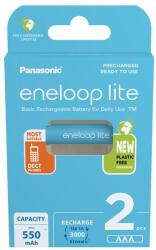 Panasonic BK-4LCCE/2BE AAA/mikro 550mAh Ni-MH akkumulátor 2db/csomag