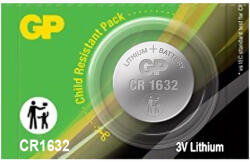 GP Batteries lithium gombelem CR1632 1db/bliszter (B1595-1)